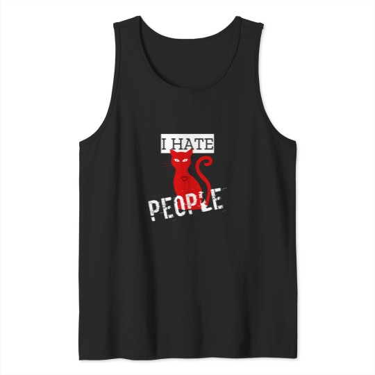 Discover Cat I hate people Tank Tops