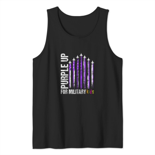 Discover purple up for military purple up child flag boy Tank Tops