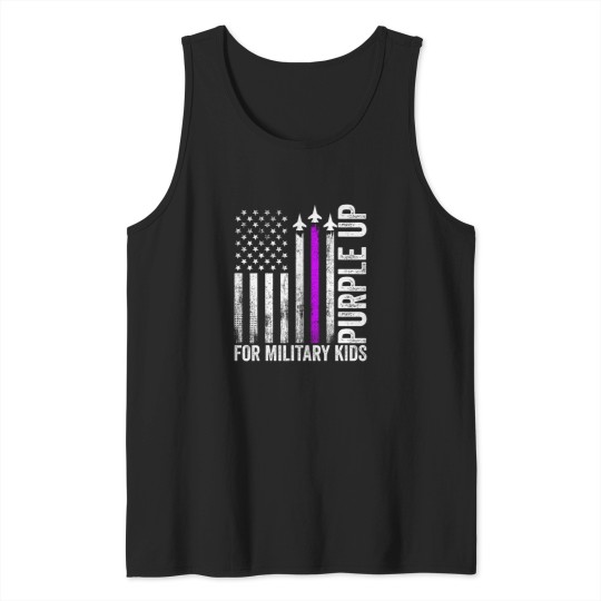Discover purple up for military military child month ua flag Tank Tops