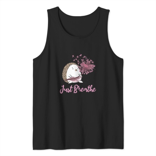 Discover Just Breathe Dandelion Wildflower Botanical Nature Flower Tank Tops