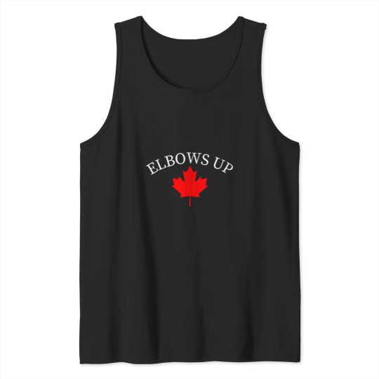 Discover Elbows Up Gloves Off Fun Hockey True North Strong and Free Proud Canadian Tank Tops