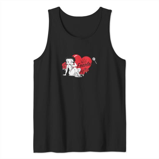 Discover womens betty boop fearless roses heart vneck Tank Tops