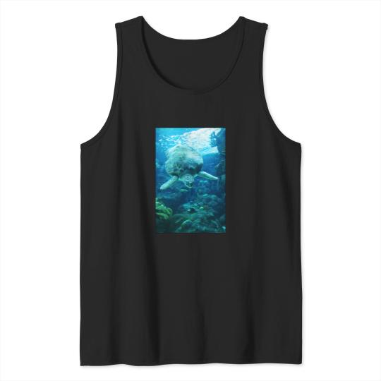Discover Descending Sea Turtle Sticker 2442 Tank Tops