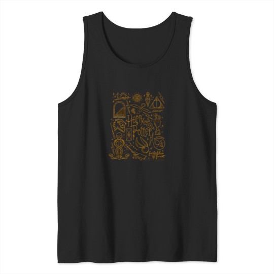 Discover Harry-Potter-Deathly-Hallows-2-Icon-Collage-Poster-Long-Sleeve-T-Shirt Tank Tops
