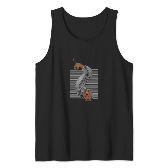 Discover Super Long Undercover Dachshund Funny Wiener Dog Tank Tops
