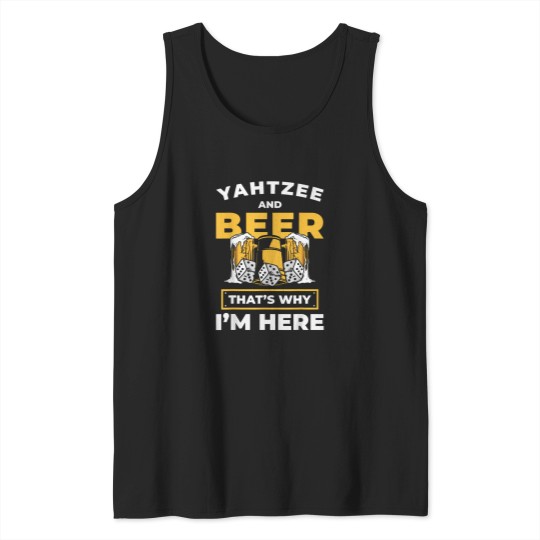 Discover Yahtzee-And-Beer-Dice-Game-Night-T-Shirt Tank Tops