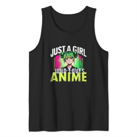 Discover Just A Girl Who Loves Anime Anime Lover Tank Tops