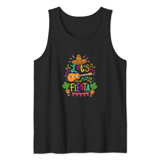 Discover Cinco De Mayo Mexican Guitar Cactus For Tank Tops