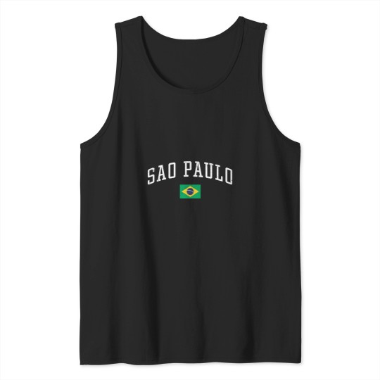 Discover Sao Paulo Brasil Country Flag Vacation Tank Tops