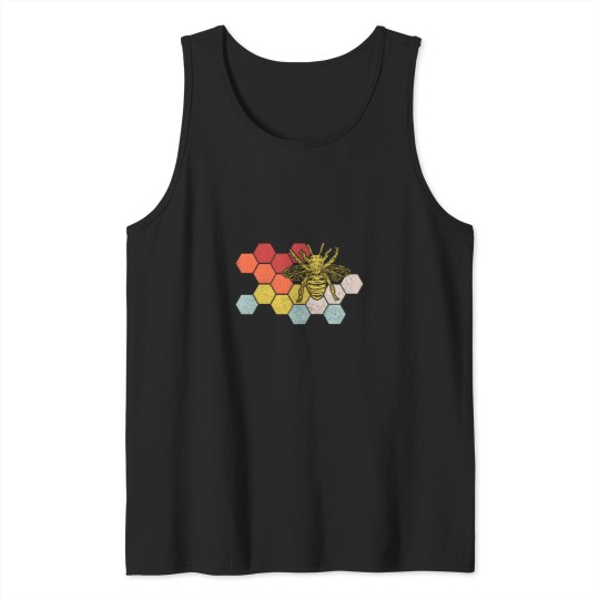 Discover Beekeeper Bee Honeycomb Beekeeg Tank Tops