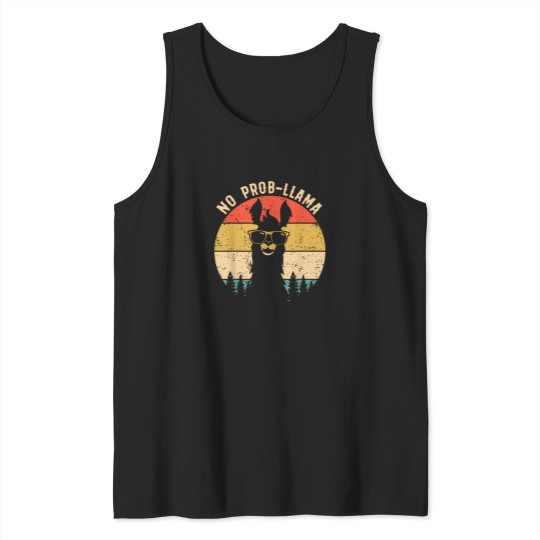 Discover No-Prob-Llama---Vintage-Llama-Alpaca---T-Shirt Tank Tops