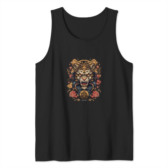 Discover Dragon Anime Japanese Sea Waves Tank Tops
