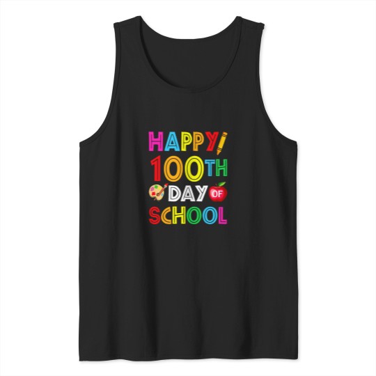 Discover 100th Day of School Teachers Kids Child Happy 100 Days 3 Tank Tops