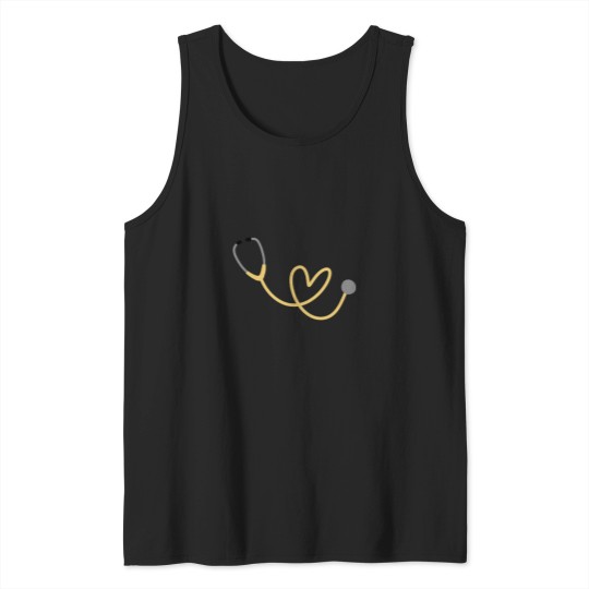 Discover Yellow Heart Stethoscope actives Tank Tops