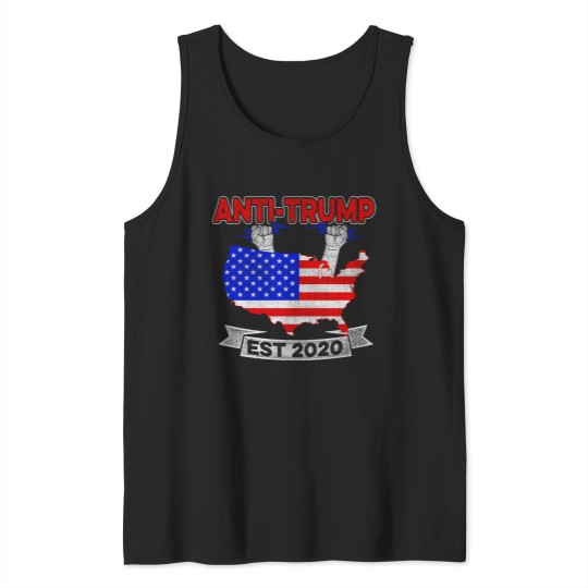 Discover Anti-trump 2020 Protest Flag Against Trump Usa Election Tank Tops