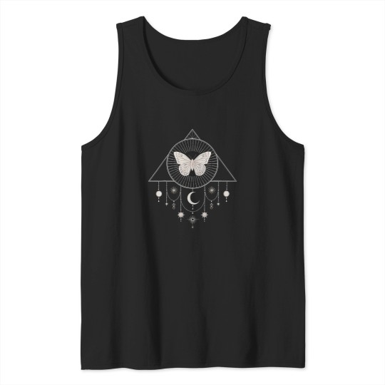 Discover Mystic Butterfly Moon And Stars Boho Tank Tops