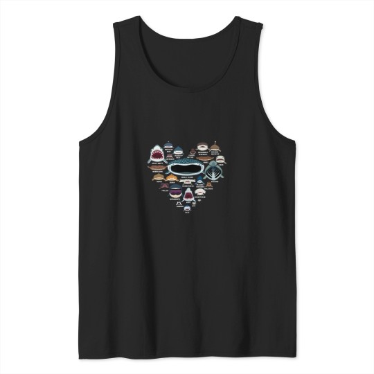 Discover Types Of Shark Identification Shark Faces Shark He Tank Tops