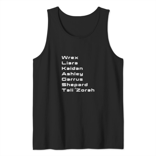 Discover Mass Effect 1 Roster Shirt cute horror movie characters silhouette chibi halloween chucky Tank Tops