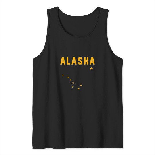 Discover I Love Alaska Minimalist State Flag Tank Tops