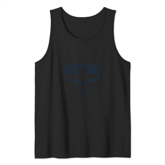 Discover Positano Nautical Crossed Oars Navy Swea Tank Tops