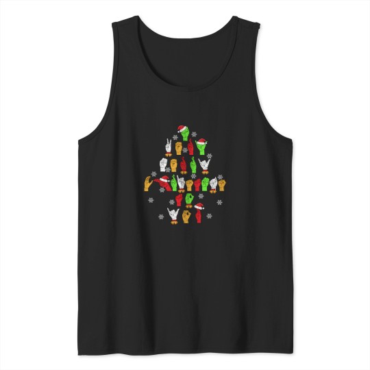 Discover Funny Asl Christmas American Sign Language Tank Tops