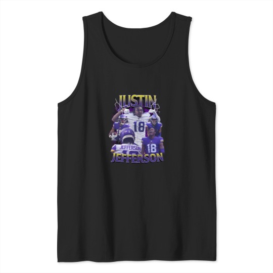Discover Justin Sports Jefferson Vintage Retro Football Tank Tops