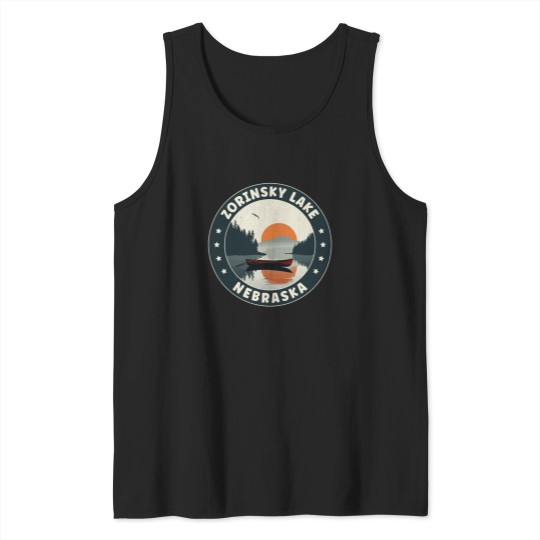 Discover zorinsky lake nebraska sunset Tank Tops