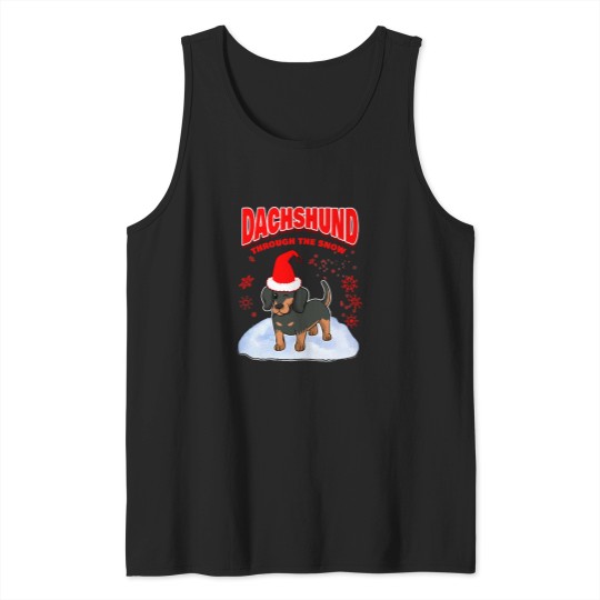 Discover Dachshund Lover Merry Christmas Tank Tops