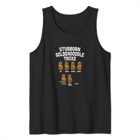 Discover Stubborn Goldendoodle Tricks Dog Trainer Mom Dad Tank Tops