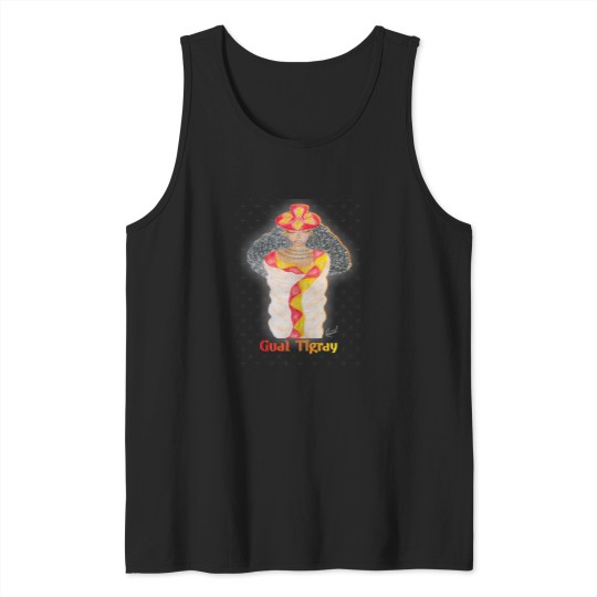 Discover Gual Tigray with Netsella Fitted V-Neck Tank Tops