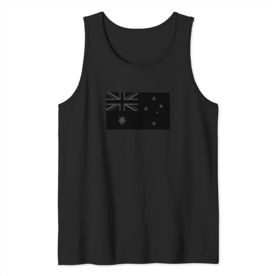 Discover Australia Blackoutstealth Flag Tank Tops
