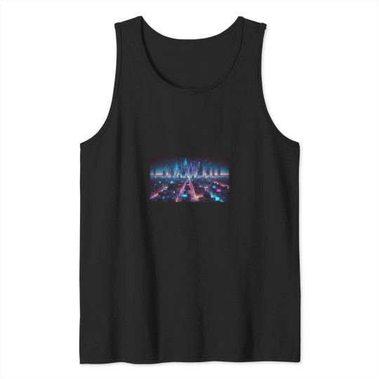 Discover 4778 Cyberpunk Neon Metropolis Active T-Shirt Tank Tops