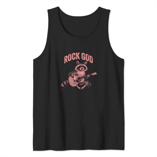 Discover Rock God Raccoon T-Shirt Tank Tops