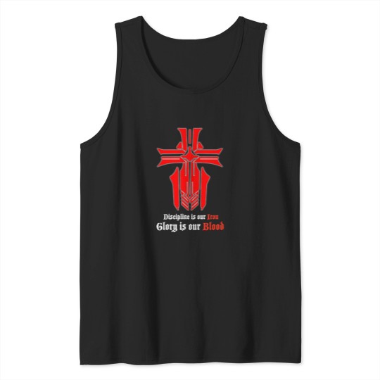 Discover T-Shirt 5963-Azur-Lane---Iron-Blood-Logo-With-Slogan-Black Tank Tops