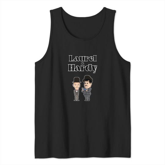 Discover 9063-Stan--Ollie---Slapstick-Clowns-In-Pixel T-Shirt Tank Tops