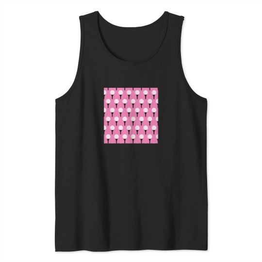 Discover Golf-Ball-And-Tee-Pattern-(Pink) T-Shirt Tank Tops