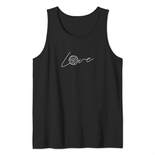 Discover Love-Volleyball-Minimal-Typography-Design-Active-T-Shirt Tank Tops