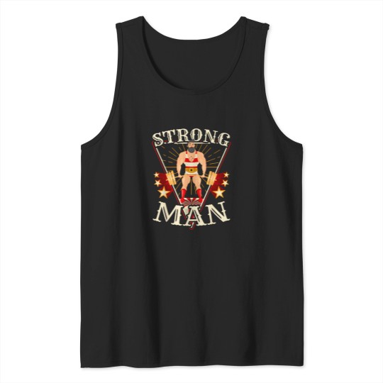 Discover Deadlift-Shirt---Vintage-Circus-Strongman-Costume-T-Shirt Tank Tops