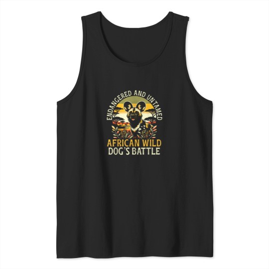 Discover Endangered Species African Wild Dog Animal Rights Activist T-Shirt (7) Tank Tops