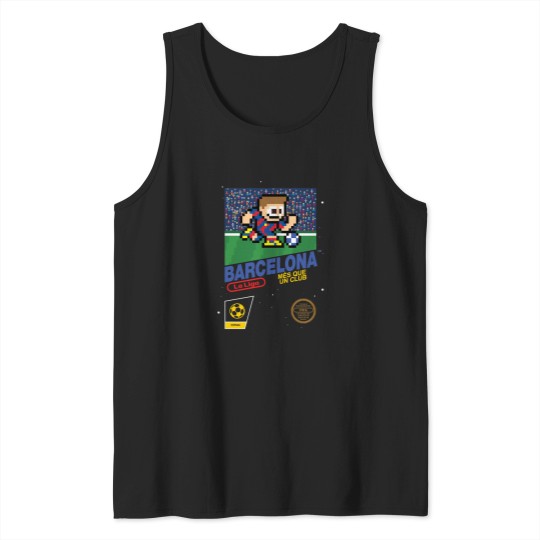 Discover Fc-Barcelona-V2--(8-Bit-Football--Soccer-Videogame-Cart) T-Shirt Tank Tops