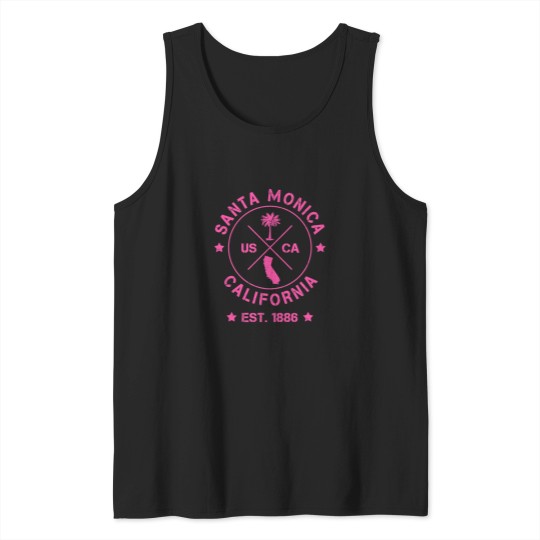 Discover Santa-Monica-California-Usa-Los-Angeles-Baywatch T-Shirt Tank Tops