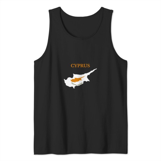 Discover Cyprus-Map-Flag T-Shirt Tank Tops