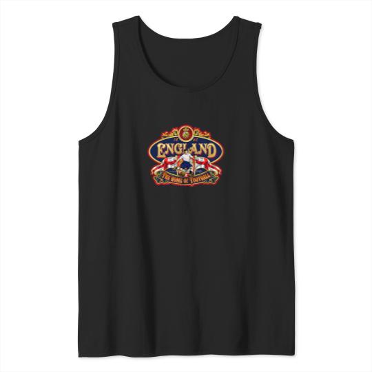 Discover England-'The-Home-Of-Football'-T-Shirt-Art Tank Tops