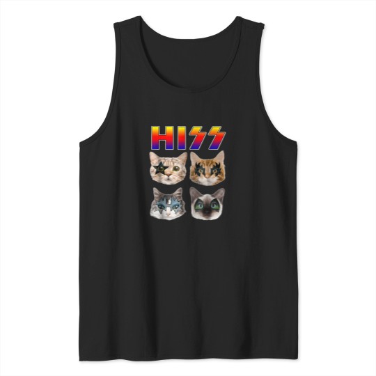Discover Hiss-Funny-Cats-Kittens-Rock-Rockin' Tank Tops