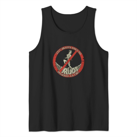 Discover City Skates Says No To Drugs 1987 Tank Tops