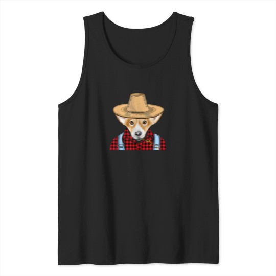 Discover Farmer Pembroke Welsh Corgi Farming Dog T-Shirt (1) Tank Tops