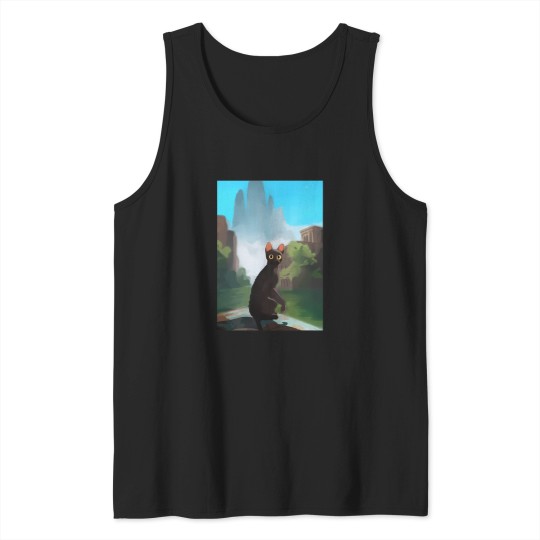 Discover Flow Cat Static red  Celica T23 7gen Tank Tops