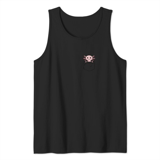 Discover Axolotls in pocket Essential Tank Tops