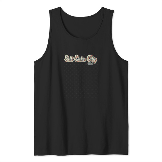 Discover Salt lakes City Utah Retro vintages 70s rainbows Classic Tank Tops