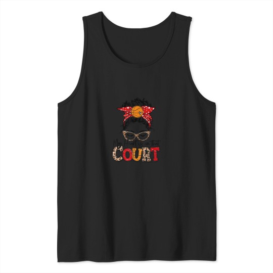Discover My heart is on that court basketball Leopard Bas Tank Tops
